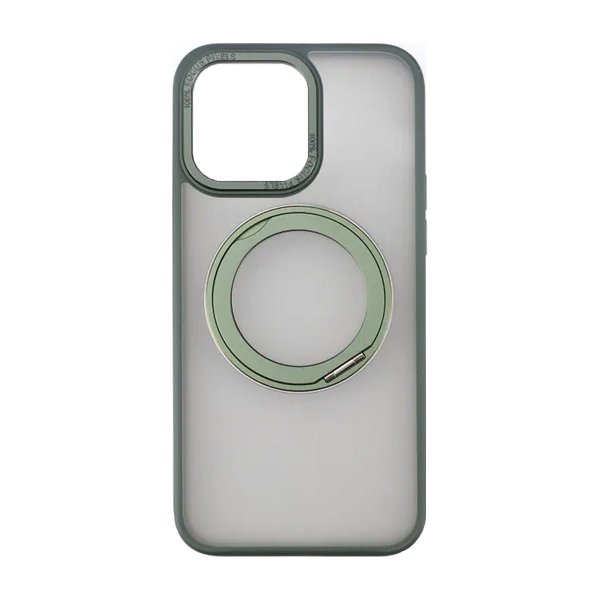 Rvelon iPhone 15 Pro -kuoret kääntyvällä MagSafe-jalustalla, vihreä