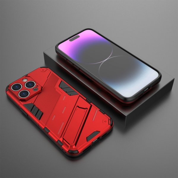 iPhone 15 Pro -kuoret punaisella jalustalla