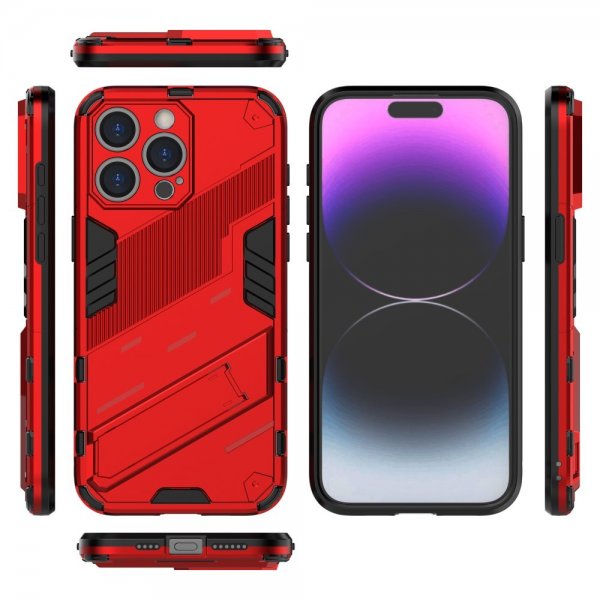 iPhone 15 Pro -kuoret punaisella jalustalla