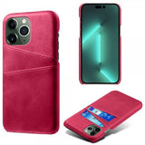 iPhone 15 Pro -suojakuori kahdella korttipaikalla, magenta