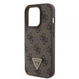 Guess iPhone 15 Pro Kuoret Metal Logo Strass Crossbody Strap Ruskea