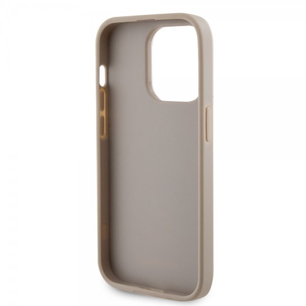 Guess iPhone 15 Pro Kuori Metal Logo Strass Kulta