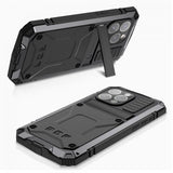 R-JUST iPhone 15 Pro Kuori Metalli Iskunkestävä Musta