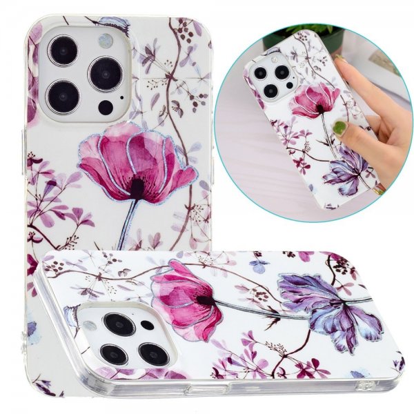 iPhone 15 Pro -kuori, jossa lootuskuvio