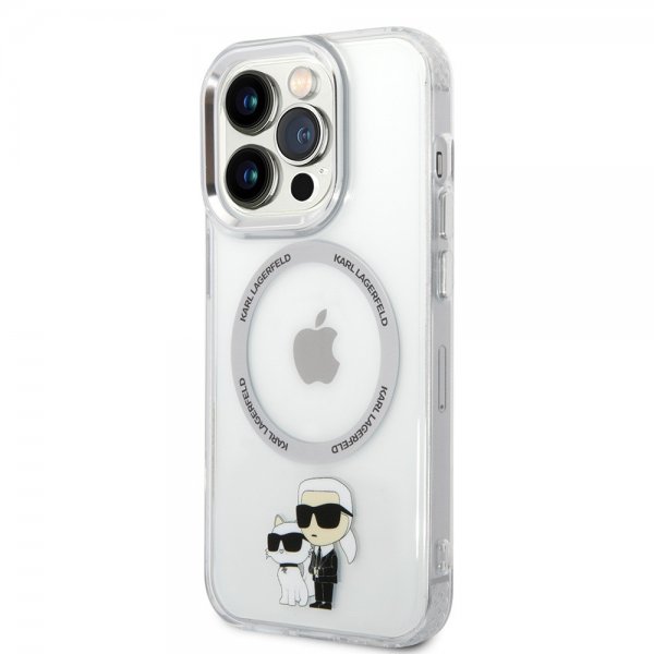 Karl Lagerfeld iPhone 15 Pro -kuori NFT Karl & Choupette Transparent