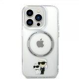 Karl Lagerfeld iPhone 15 Pro -kuori NFT Karl & Choupette Transparent