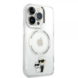Karl Lagerfeld iPhone 15 Pro -kuori NFT Karl & Choupette Transparent