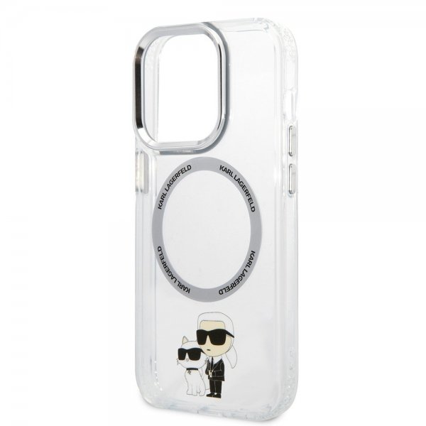 Karl Lagerfeld iPhone 15 Pro -kuori NFT Karl & Choupette Transparent