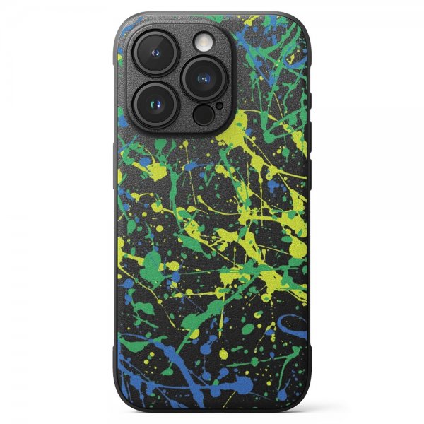 Ringke iPhone 15 Pro -suojakuori, Onyx Design Action Painting