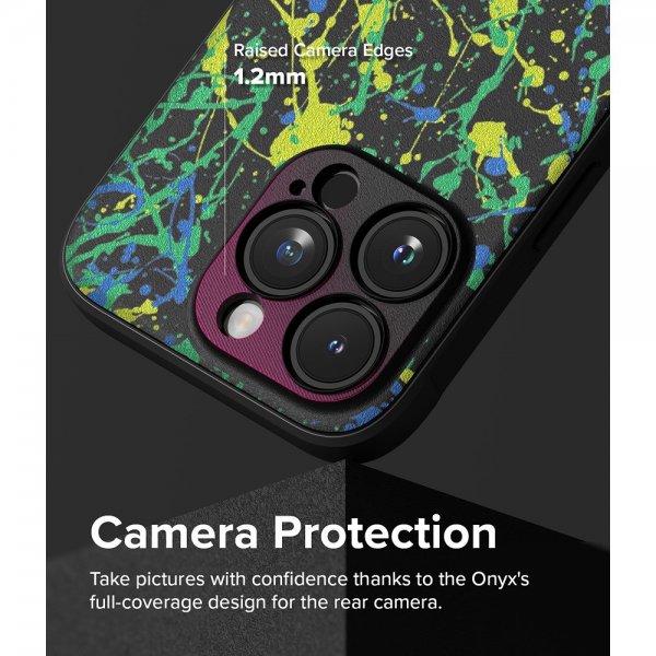 Ringke iPhone 15 Pro -suojakuori, Onyx Design Action Painting