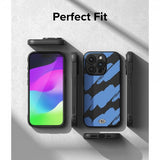 Ringke iPhone 15 Pro -suojakuori, Onyx Design, Blue Brush