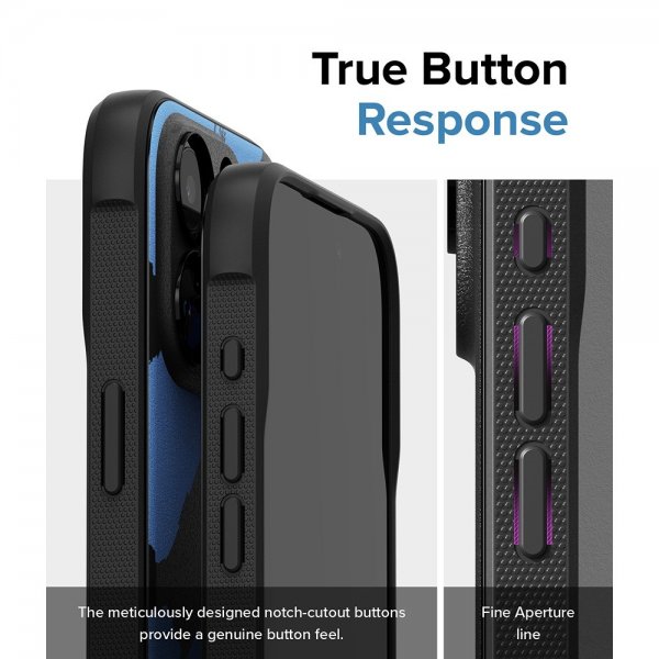 Ringke iPhone 15 Pro -suojakuori, Onyx Design, Blue Brush