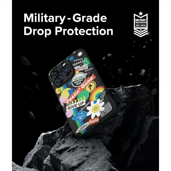Ringke iPhone 15 Pro Onyx Design -kuori tarran kera