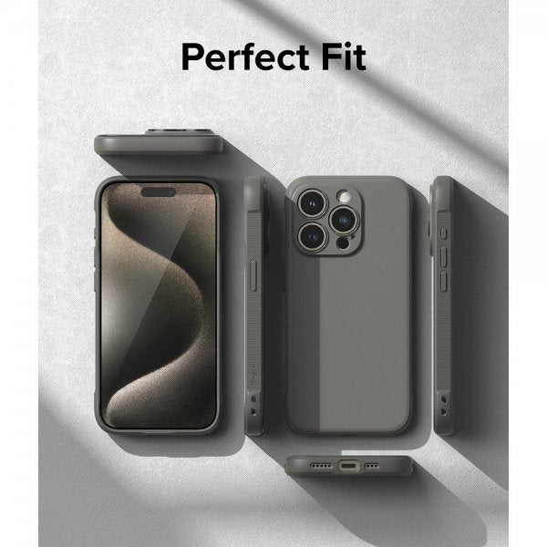 Ringke iPhone 15 Pro -suojakuori, Onyx harmaa