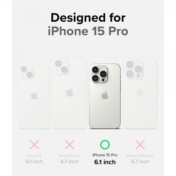 Ringke iPhone 15 Pro -suojakuori, Onyx Musta