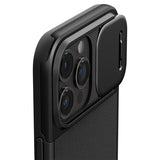 Spigen iPhone 15 Pro -suojakuori Optik Armor MagFit Musta