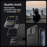 Spigen iPhone 15 Pro -suojakuori Optik Armor MagFit Musta