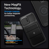 Spigen iPhone 15 Pro -suojakuori Optik Armor MagFit Musta