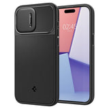 Spigen iPhone 15 Pro -suojakuori Optik Armor MagFit Musta