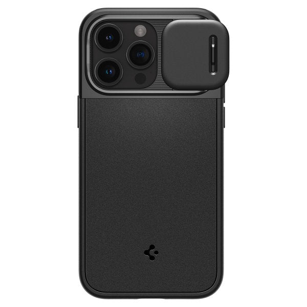 Spigen iPhone 15 Pro -suojakuori Optik Armor MagFit Musta