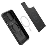 Spigen iPhone 15 Pro -suojakuori Optik Armor MagFit Musta
