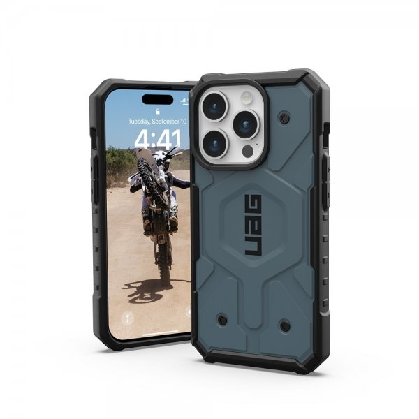 Urban Armor Gear (UAG) iPhone 15 Pro -suojakuori Pathfinder MagSafe Cloud Blue
