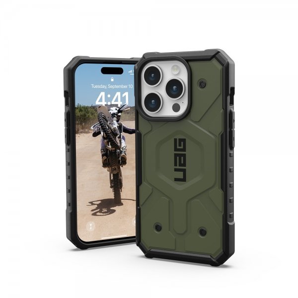 Urban Armor Gear (UAG) iPhone 15 Pro -suojakuori Pathfinder MagSafe Olive Drab