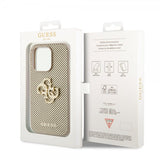 Guess iPhone 15 Pro Kuori Perforated Glitter Kulta