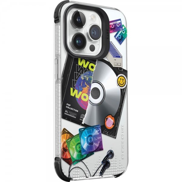 LAUT iPhone 15 Pro Kuori POP RETRO MUSIC MagSafe