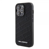 Karl Lagerfeld iPhone 15 Pro Kuori Quilted K Pattern Musta
