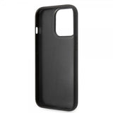 Karl Lagerfeld iPhone 15 Pro -suojakuori Quilted Nylon Puffy Case Logo Plate, musta