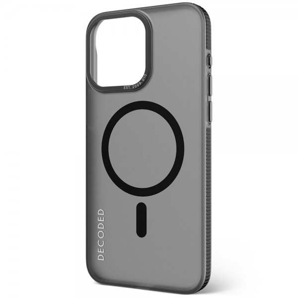Decoded iPhone 15 Pro -kuori Kierrätetty muovi kirkas läpinäkyvä musta