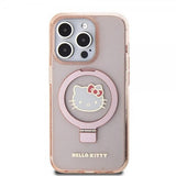 Hello Kitty iPhone 15 Pro -kuori rengastelineellä MagSafe pinkki
