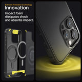 Spigen iPhone 15 Pro -suojakuori, Rugged Armor MagFit, mattamusta