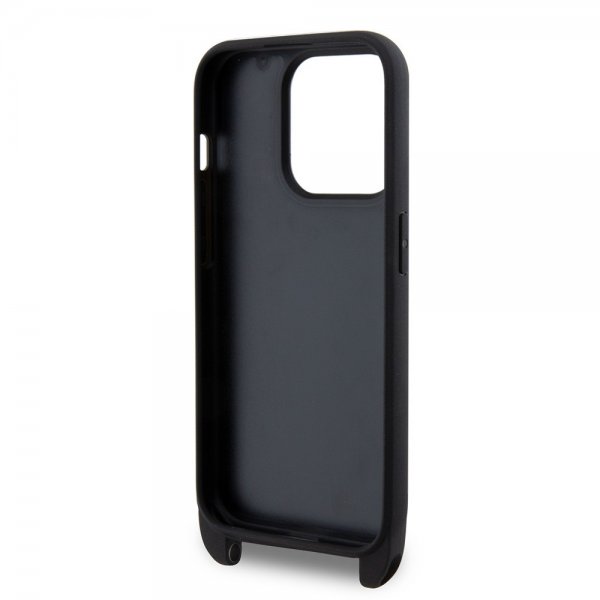 Karl Lagerfeld iPhone 15 Pro Kuori Saffiano Crossbody Musta