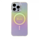 Guess iPhone 15 Pro -kuori Script MagSafe, vaaleanpunainen