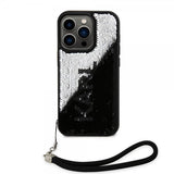 Karl Lagerfeld iPhone 15 Pro Kuori Paljetti Musta