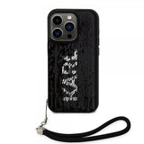 Karl Lagerfeld iPhone 15 Pro Kuori Paljetti Musta