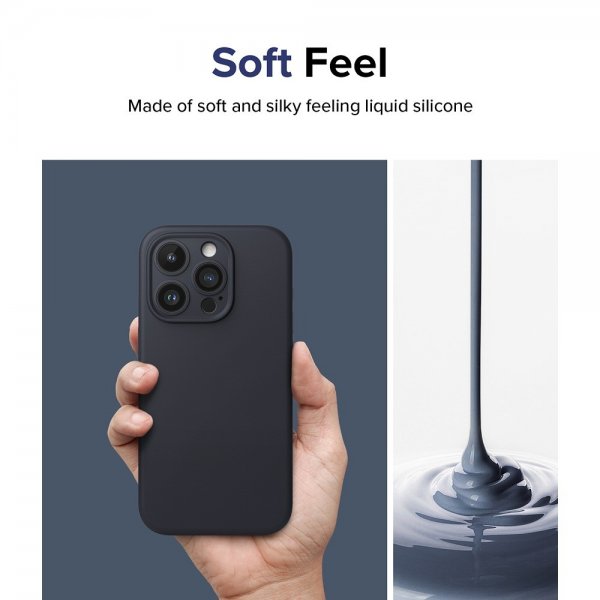 Ringke iPhone 15 Pro Kuori Silikoni Magneettinen Syvänsininen
