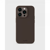holdit iPhone 15 Pro -silikonikuori, suklaanruskea