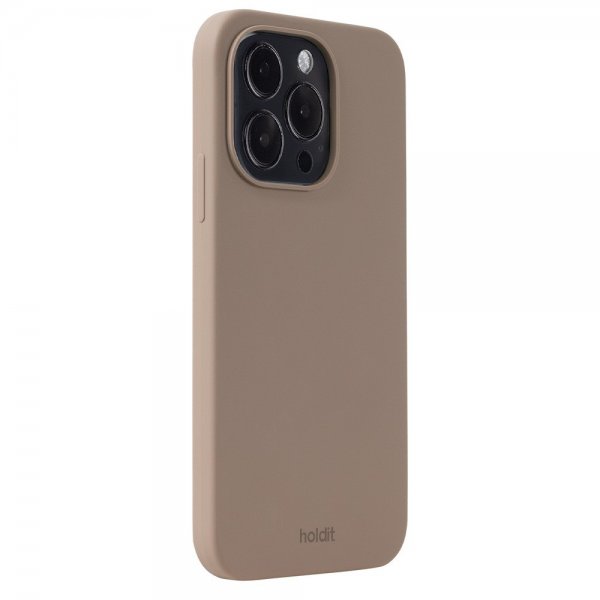 holdit iPhone 15 Pro Kuori Silikoni Mocha Brown