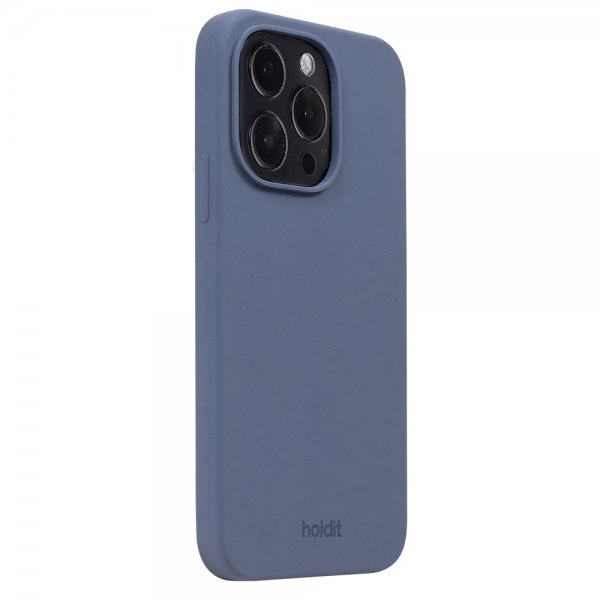 Holdit iPhone 15 Pro -silikonikuori, Pacific Blue