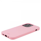 Holdit iPhone 15 Pro Silikonikuori Vaaleanpunainen