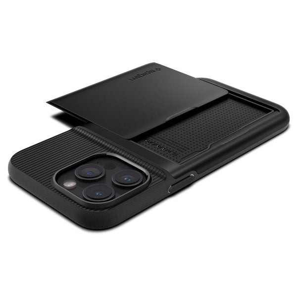 Spigen iPhone 15 Pro -suojakuori, Slim Armor CS, musta