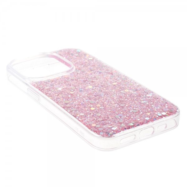 Nordic Covers iPhone 15 Pro -kuori Sparkle Series Blossom Pink