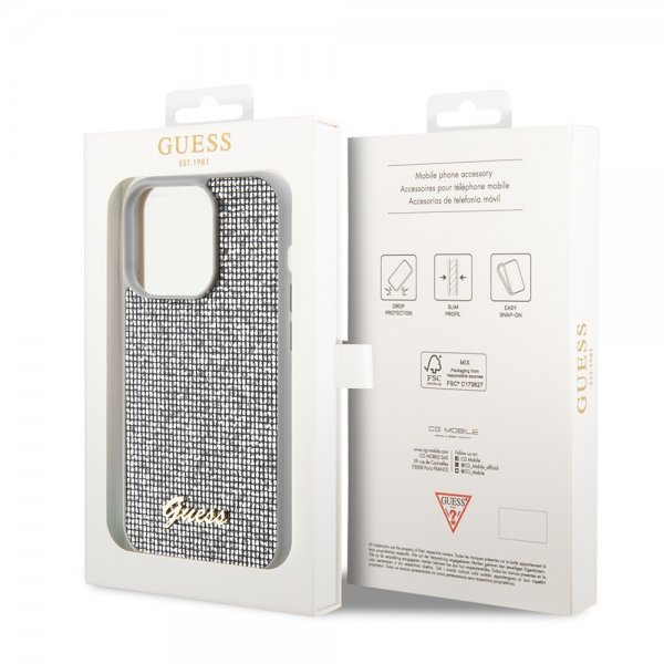 Guess iPhone 15 Pro Kuoret Square Mirror Silver