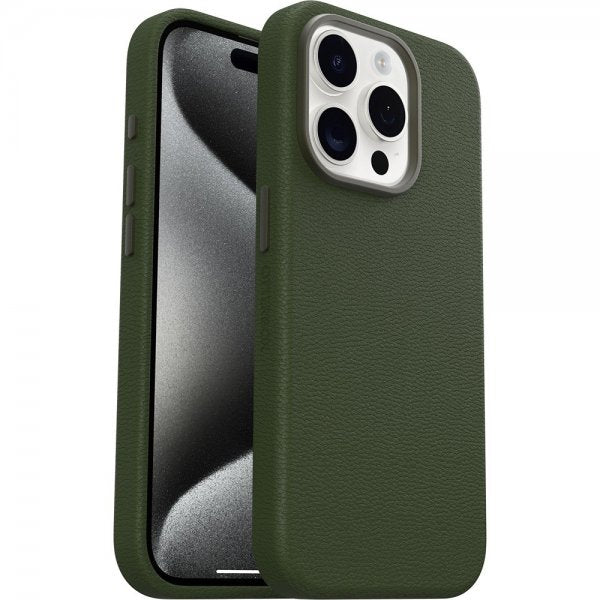 Otterbox iPhone 15 Pro Symmetry -suojakuori kaktusnahkaa MagSafe Cactus Groove