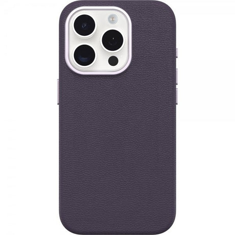 Otterbox iPhone 15 Pro Symmetry -suojakuori kaktusnahkaa MagSafe Plum Luxe