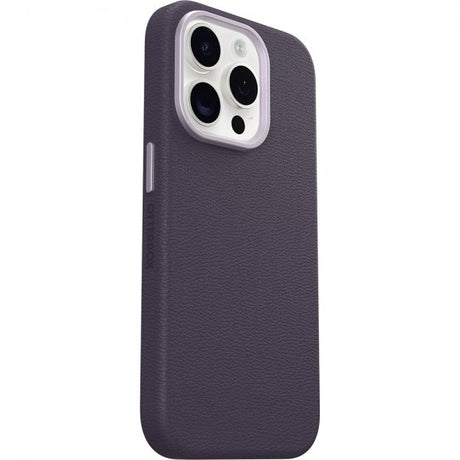 Otterbox iPhone 15 Pro Symmetry -suojakuori kaktusnahkaa MagSafe Plum Luxe