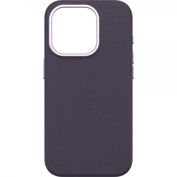 Otterbox iPhone 15 Pro Symmetry -suojakuori kaktusnahkaa MagSafe Plum Luxe